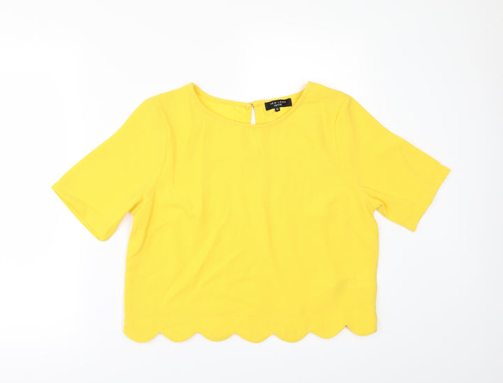 New Look Womens Yellow   Tunic Blouse Size 12