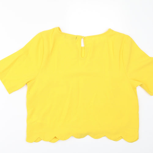 New Look Womens Yellow   Tunic Blouse Size 12