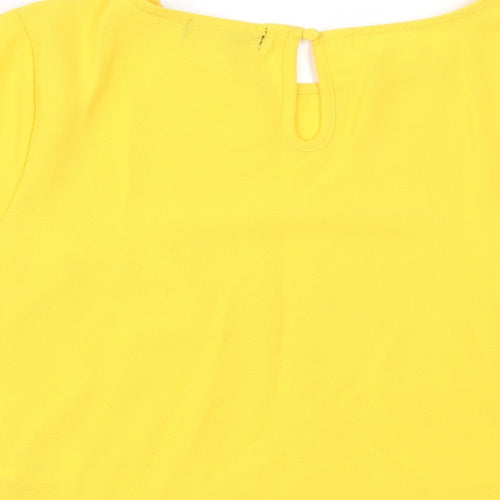 New Look Womens Yellow   Tunic Blouse Size 12