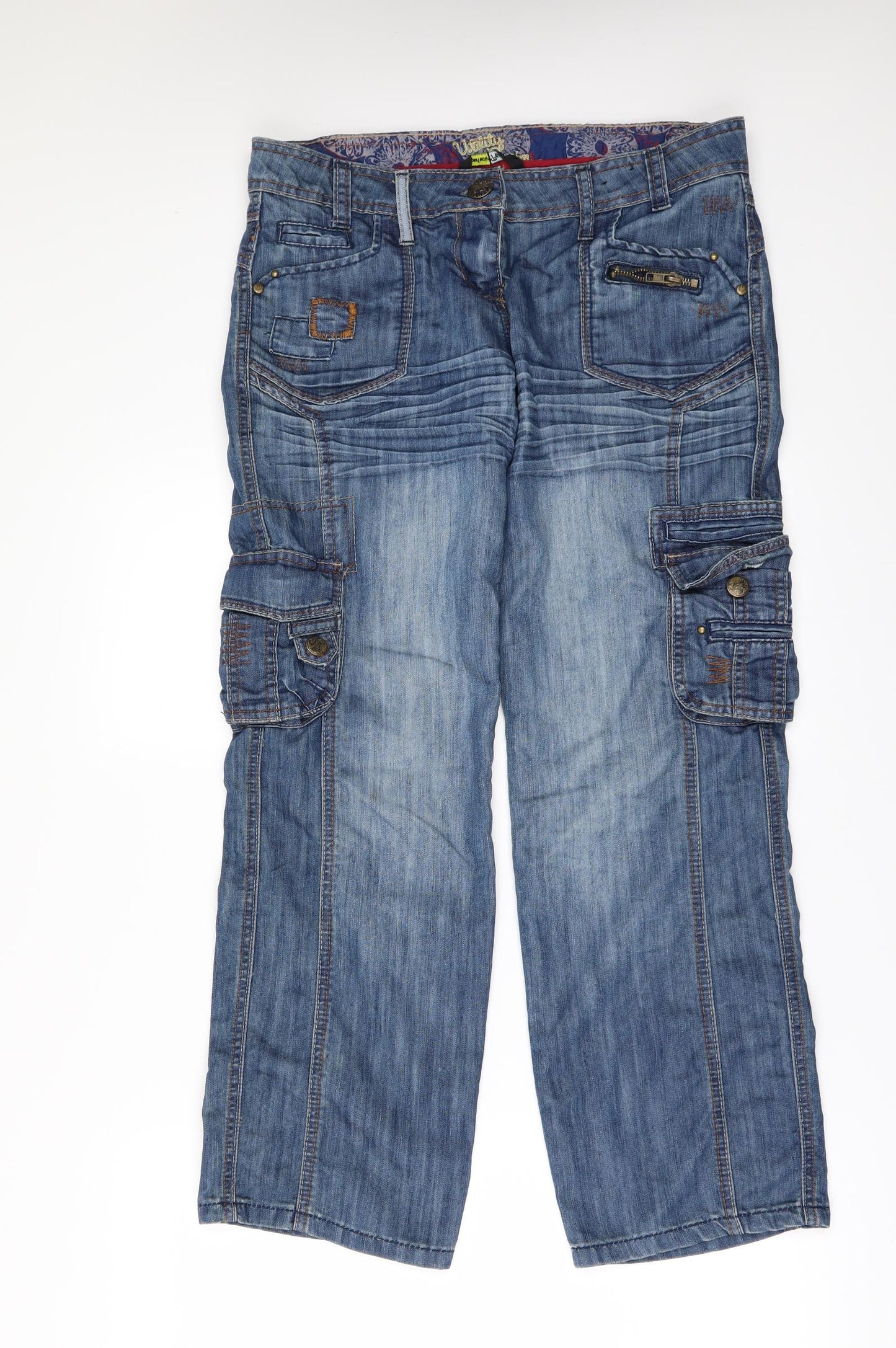 George Womens Blue  Denim Mom Jeans Size 10 L29 in