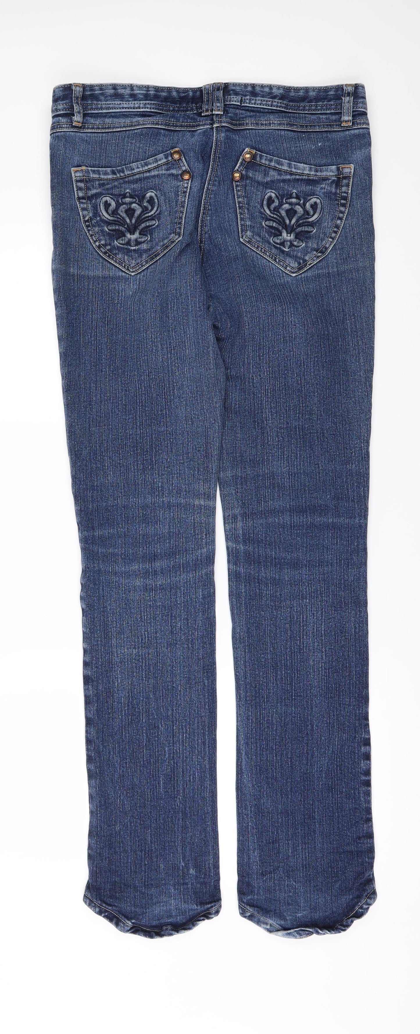 NEXT Womens Blue  Denim Skinny Jeans Size 10 L32 in - shaped hem