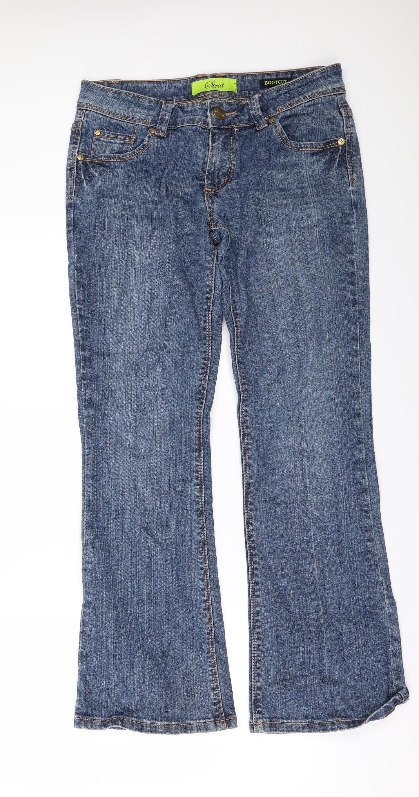 Strut Womens Blue  Denim Bootcut Jeans Size 10 L30 in