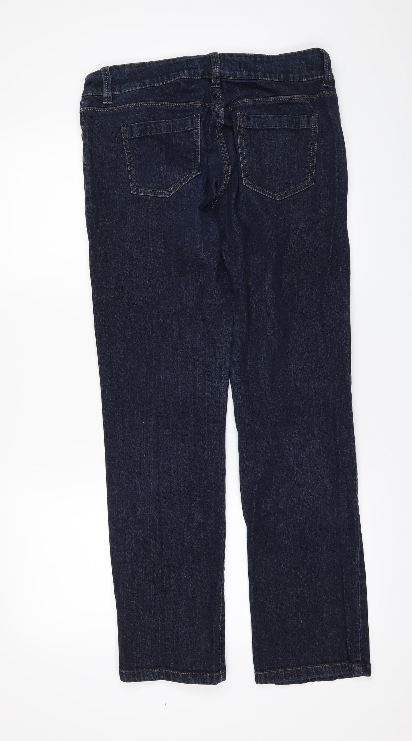 NEXT Womens Blue  Denim Straight Jeans Size 14 L29 in