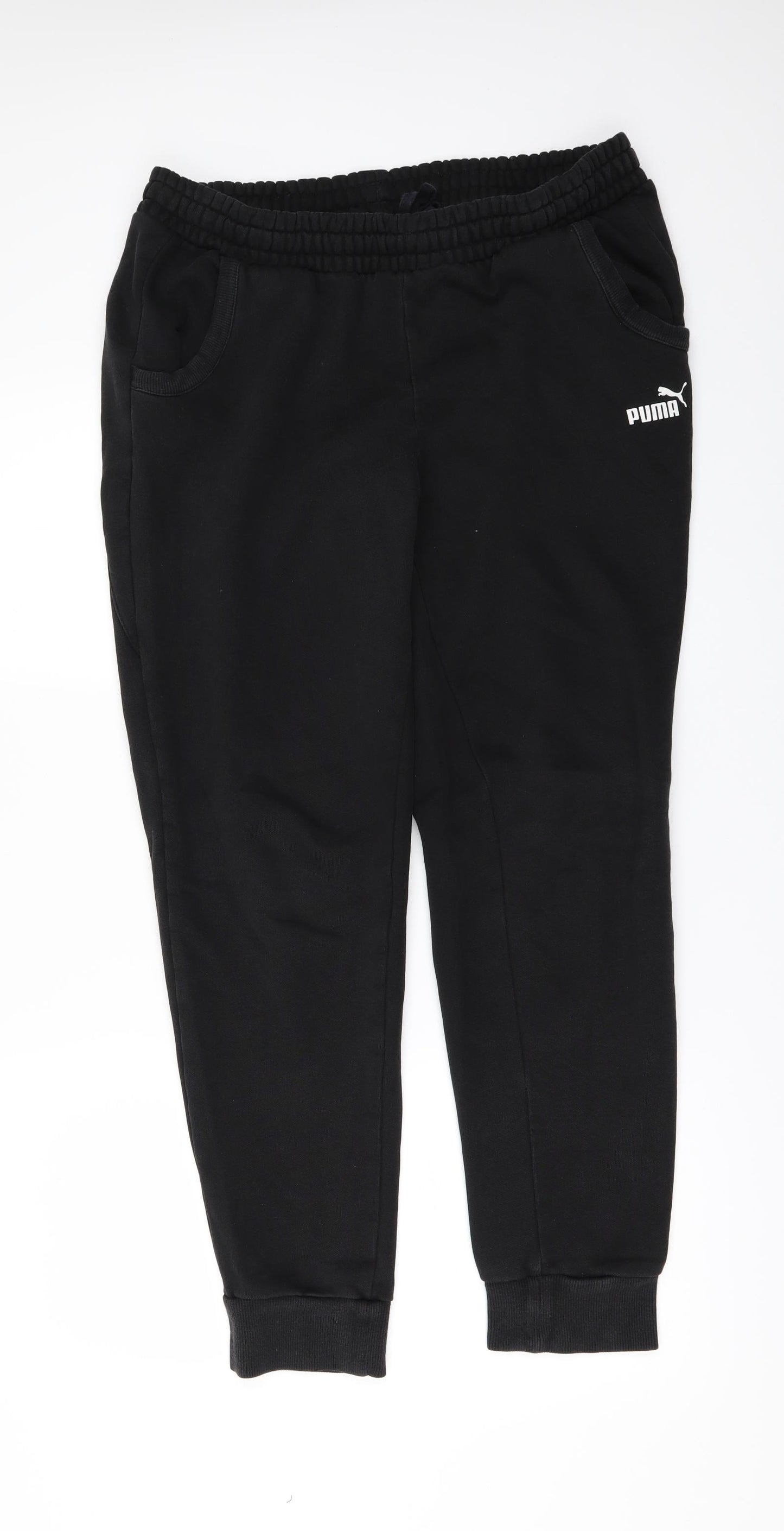 PUMA Mens Black   Jogger Trousers Size L L29 in