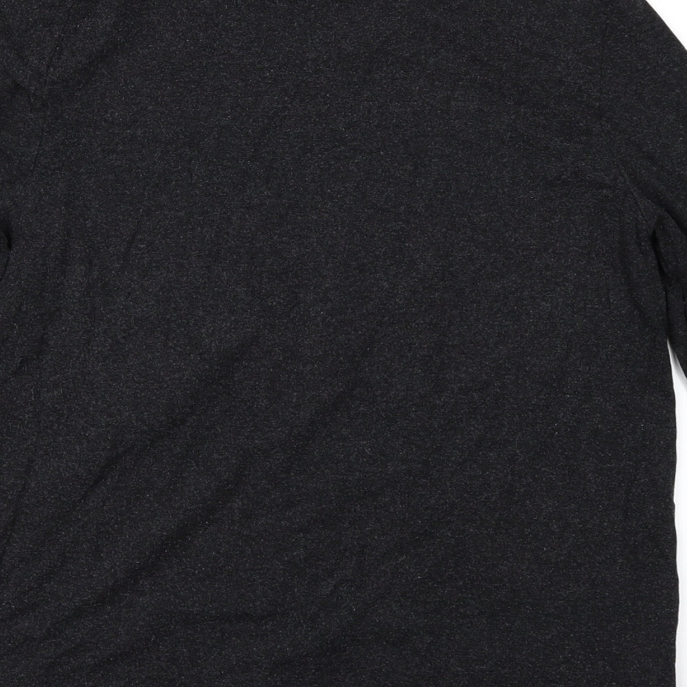 Dorothy Perkins Womens Grey   Basic T-Shirt Size 14  - FRILLED FRONT