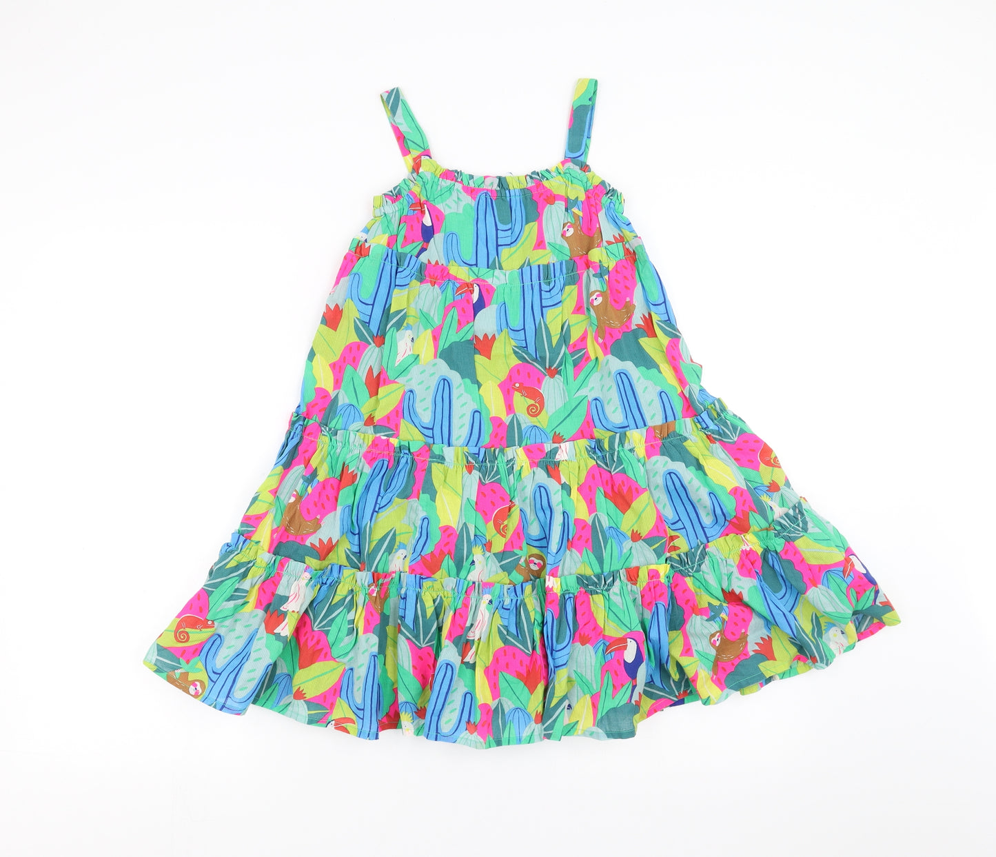 Mini Boden Girls Multicoloured   Trapeze & Swing  Size 5-6 Years  - Tropical Print