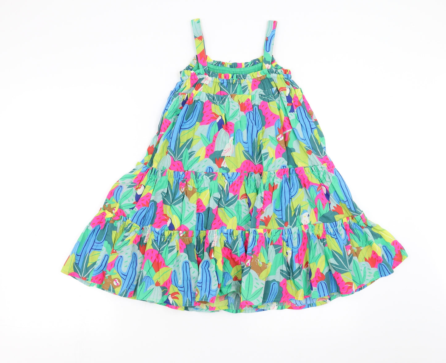 Mini Boden Girls Multicoloured   Trapeze & Swing  Size 5-6 Years  - Tropical Print