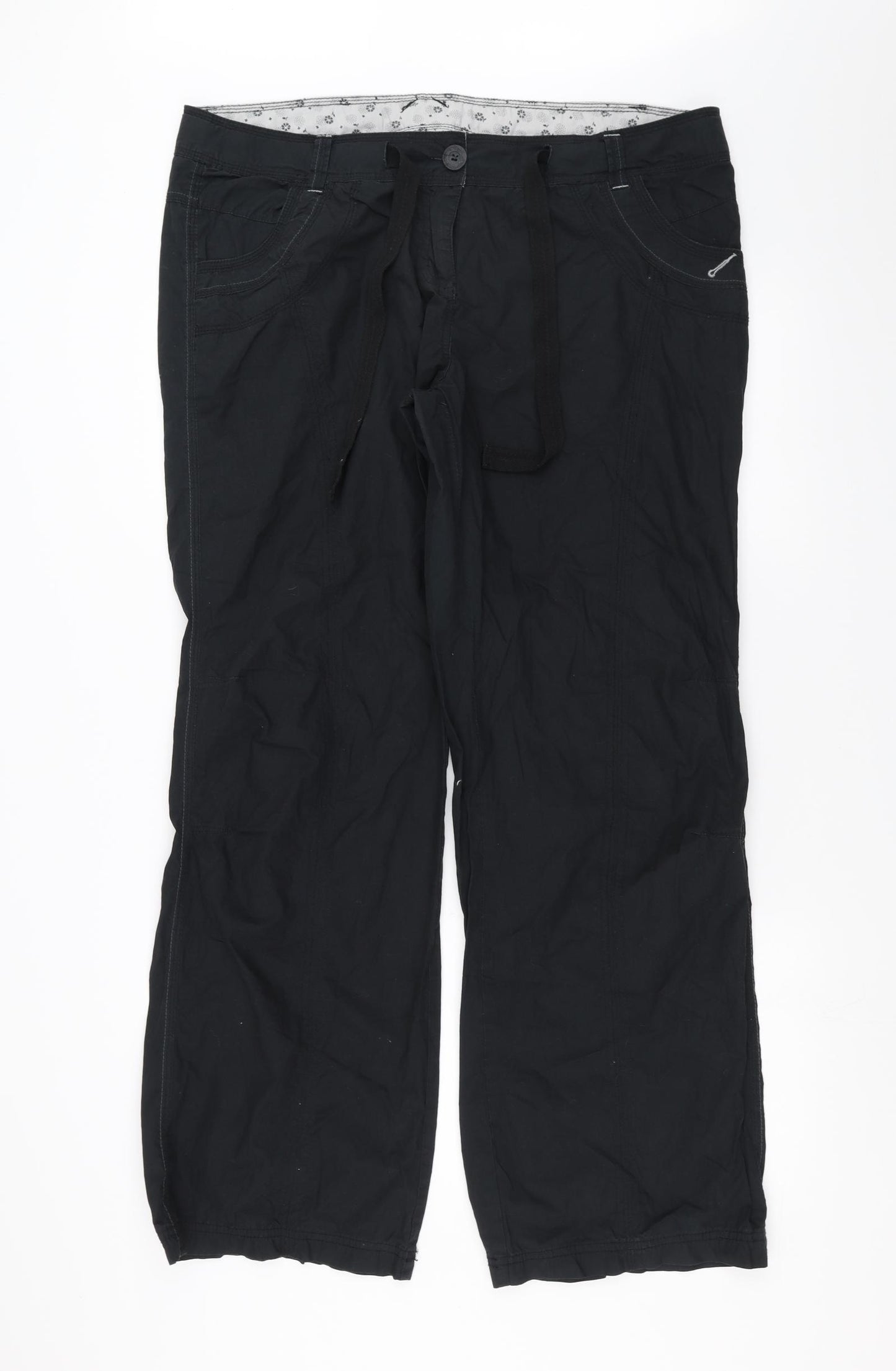 Dorothy Perkins Womens Black   Cargo Trousers Size 18 L31 in