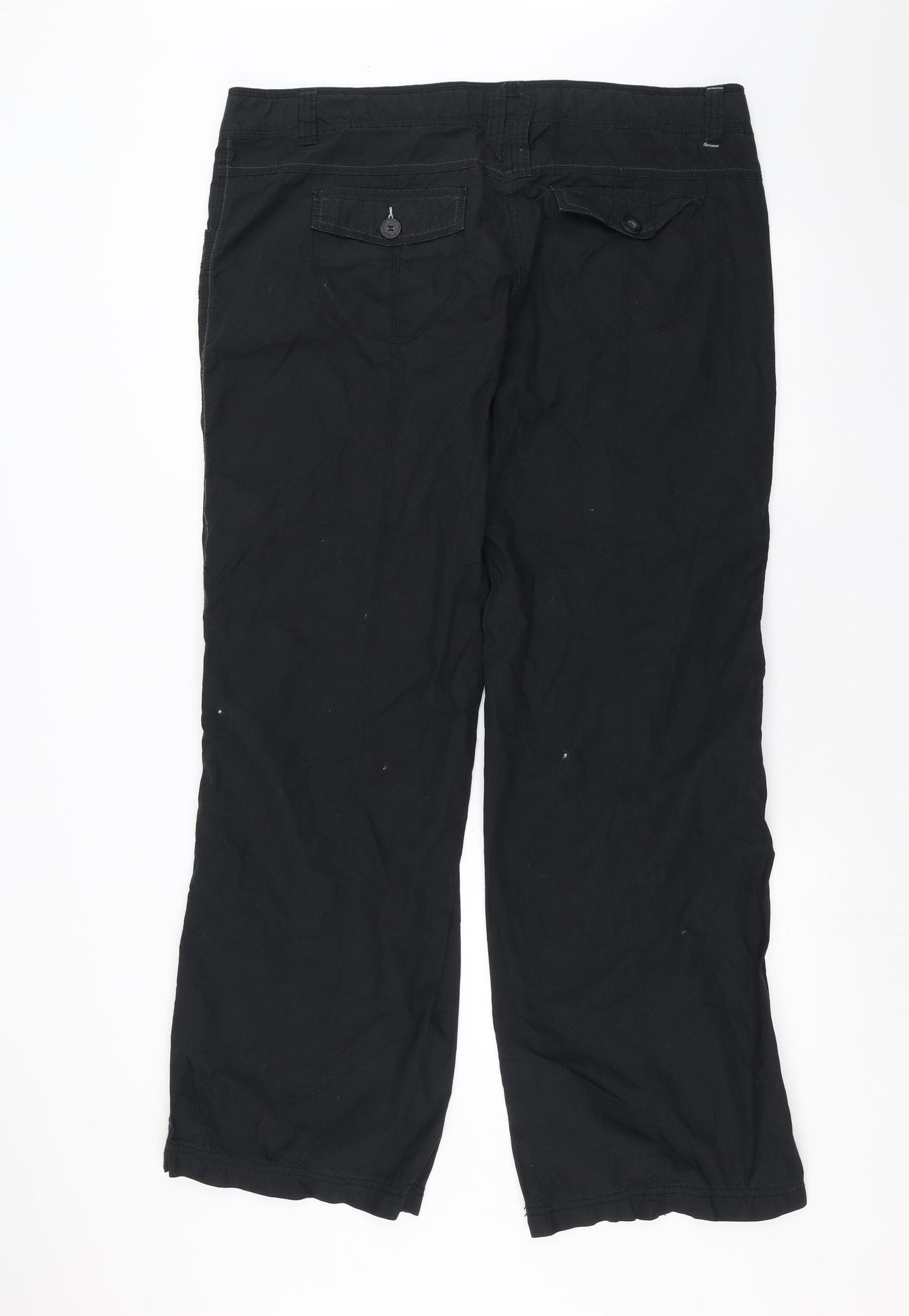Dorothy Perkins Womens Black   Cargo Trousers Size 18 L31 in