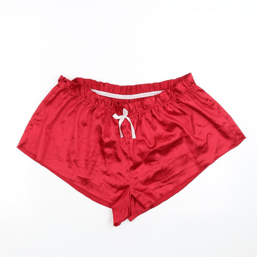 Preworn Womens Red Solid   Sleep Shorts Size 3XL