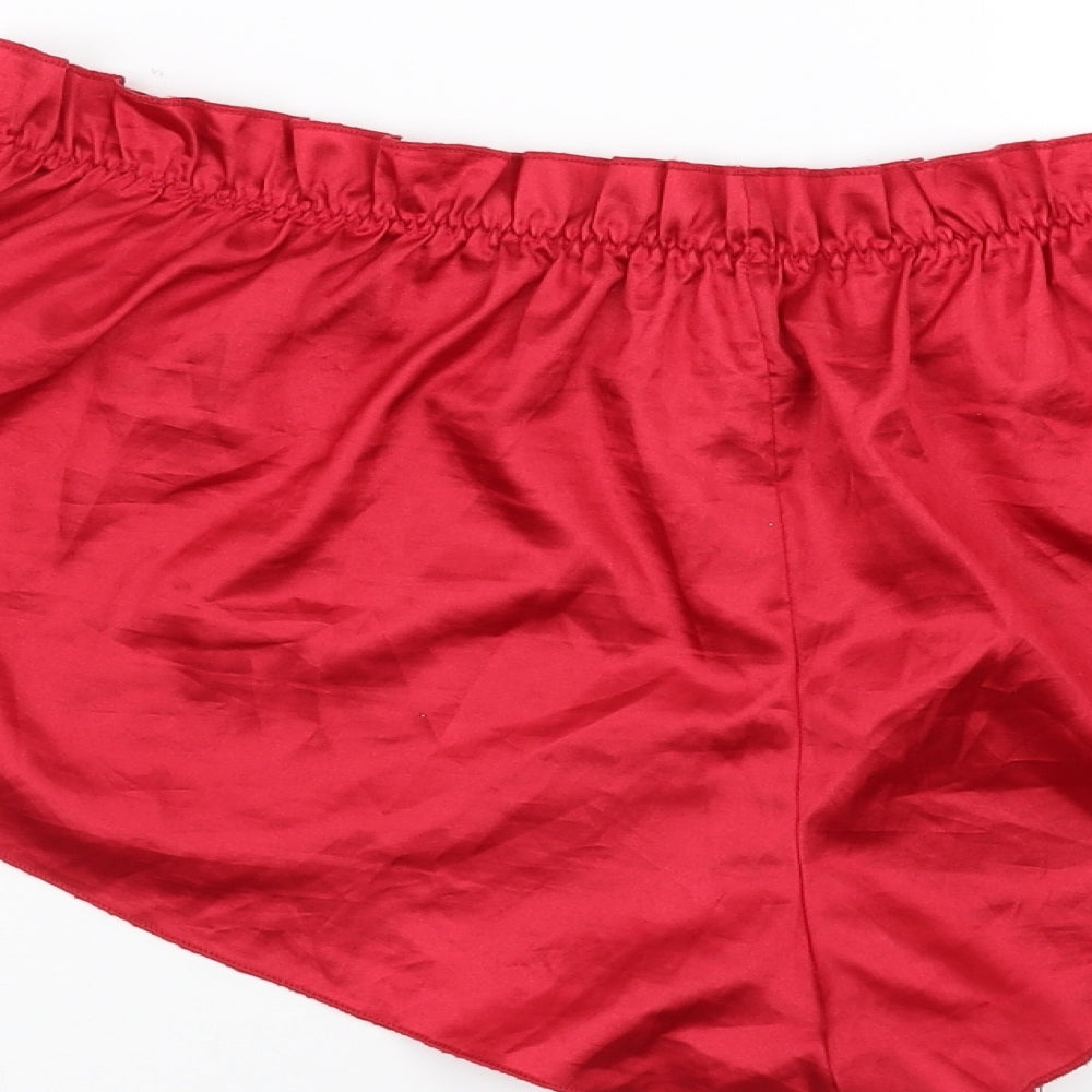 Preworn Womens Red Solid   Sleep Shorts Size 3XL