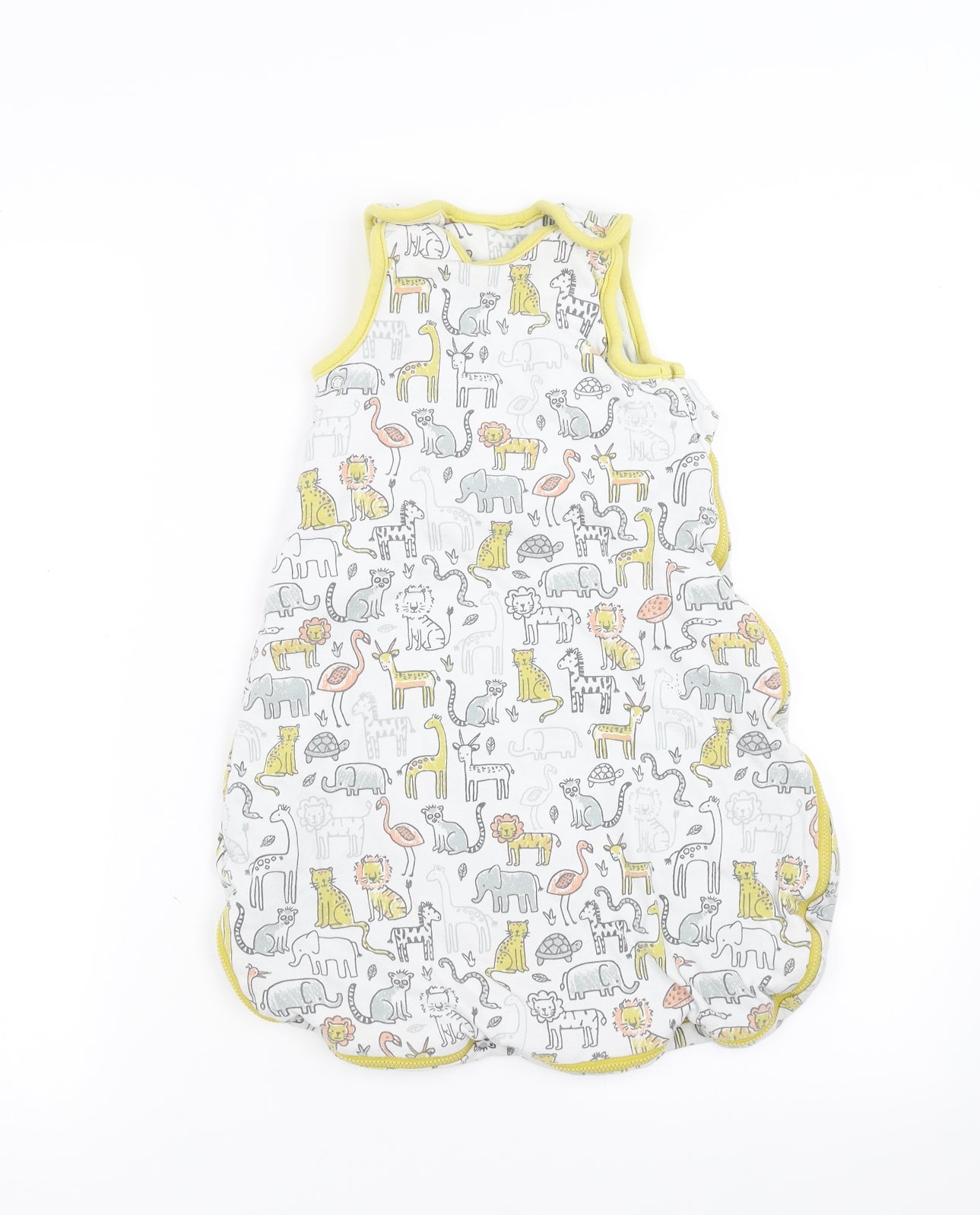 Lily&Dan Baby White    One Piece Size 0-3 Months  - animals sleep bag