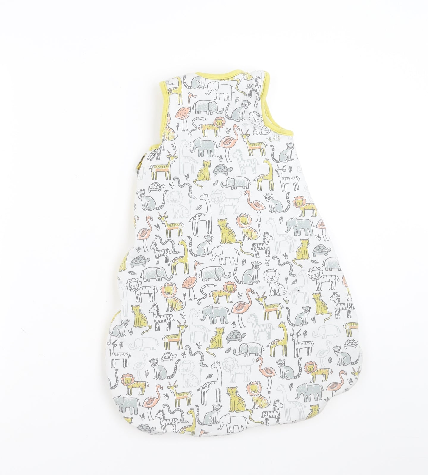 Lily&Dan Baby White    One Piece Size 0-3 Months  - animals sleep bag