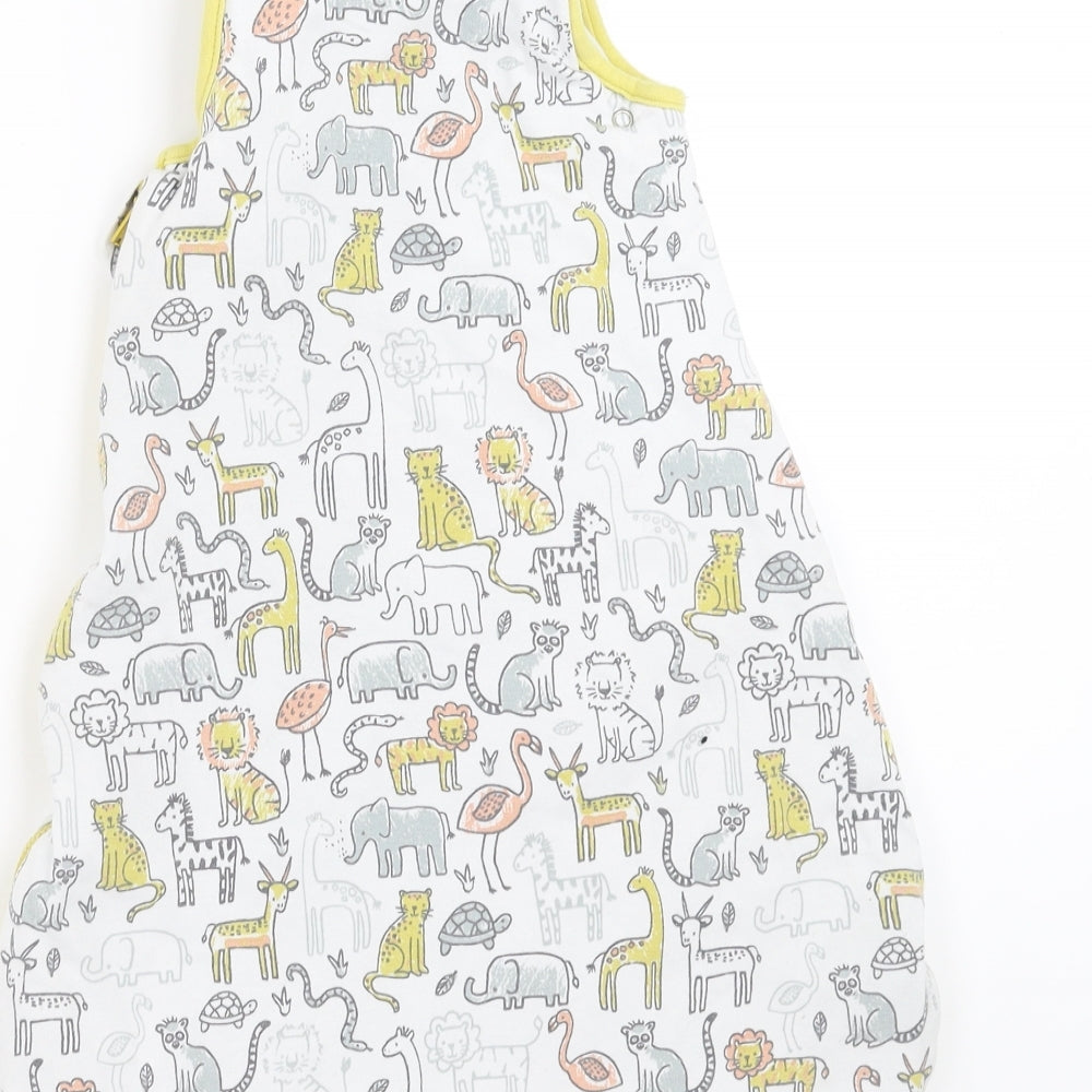 Lily&Dan Baby White    One Piece Size 0-3 Months  - animals sleep bag