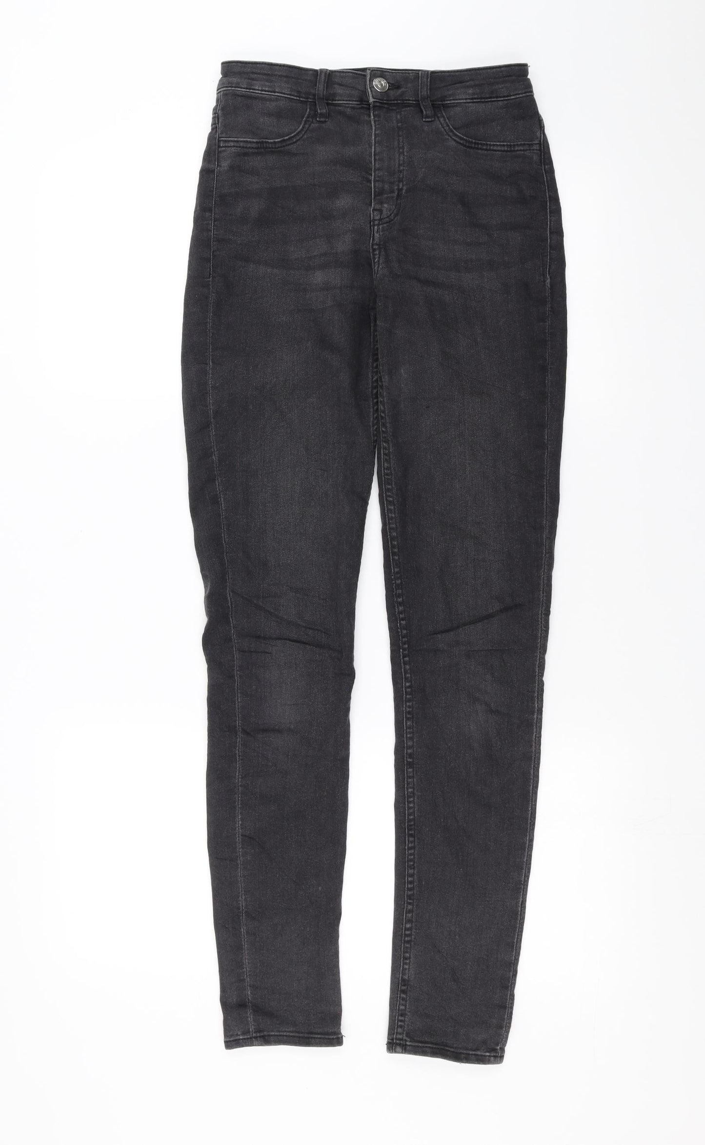 Preworn Womens Grey  Denim Skinny Jeans Size 26 in L29 in