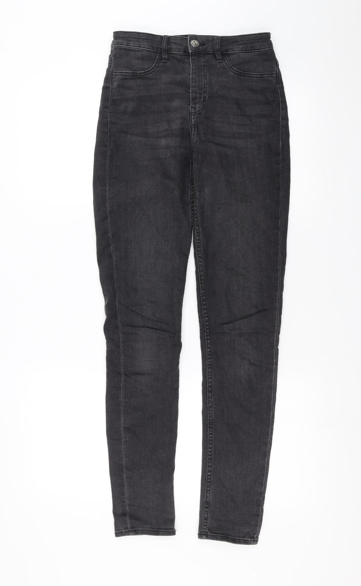 Preworn Womens Grey  Denim Skinny Jeans Size 26 in L29 in