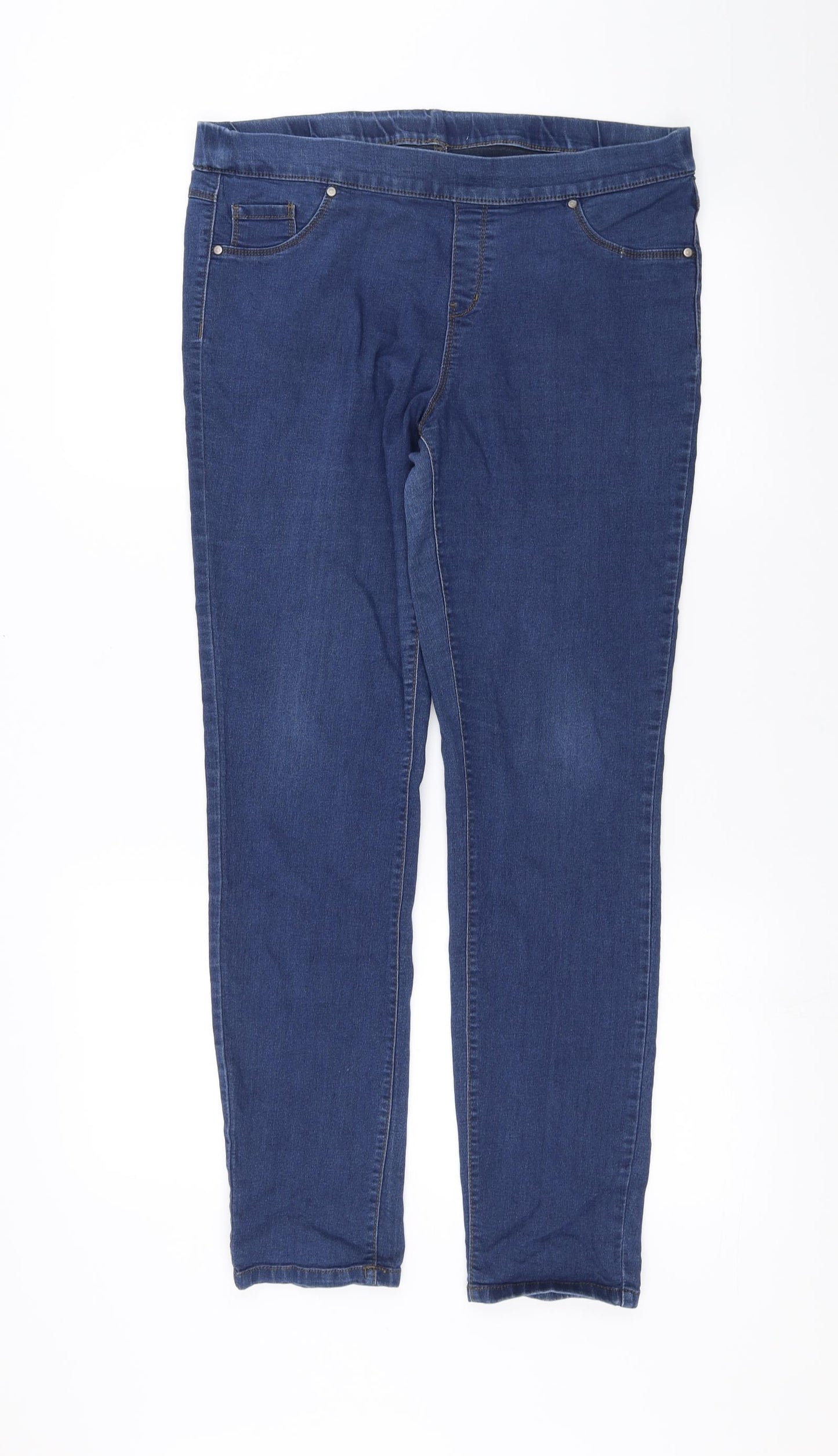 Preworn Womens Blue  Denim Jegging Jeans Size 32 in L29 in