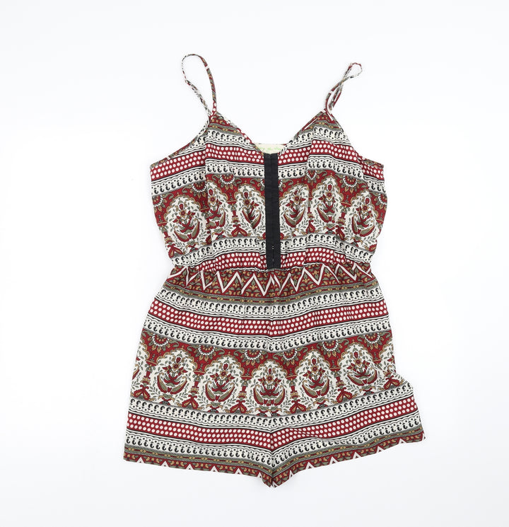 Staring at Stars Womens Multicoloured Floral Playsuit One-Piece Size L