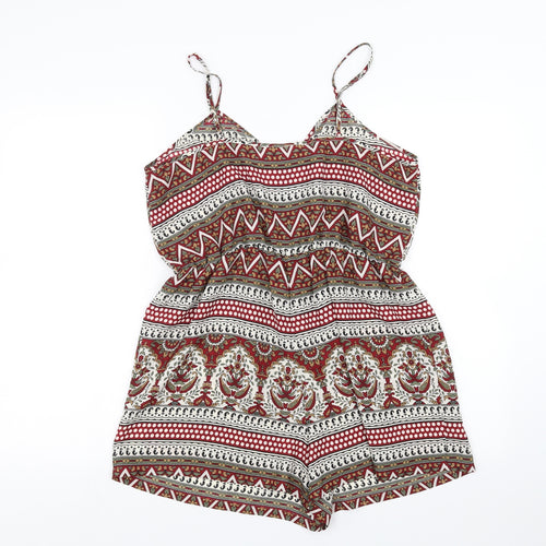 Staring at Stars Womens Multicoloured Floral  Playsuit One-Piece Size L