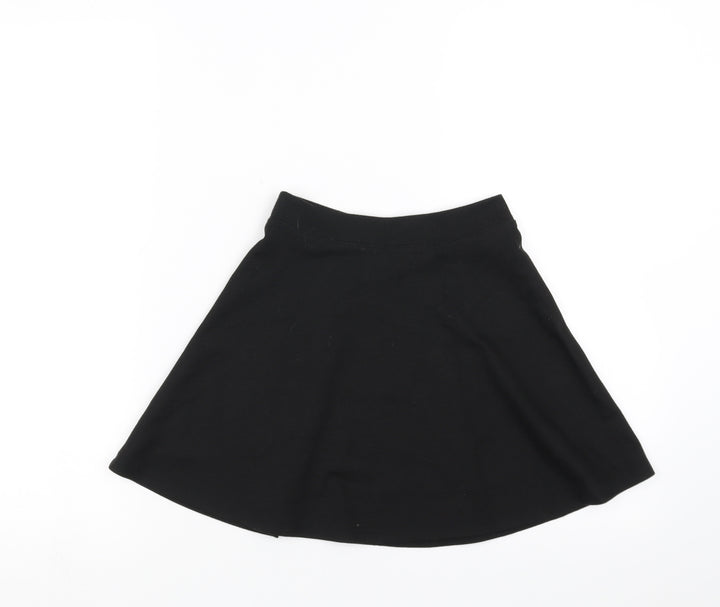 Sainsburys Girls Black Skater Skirt Size 8 Years - School