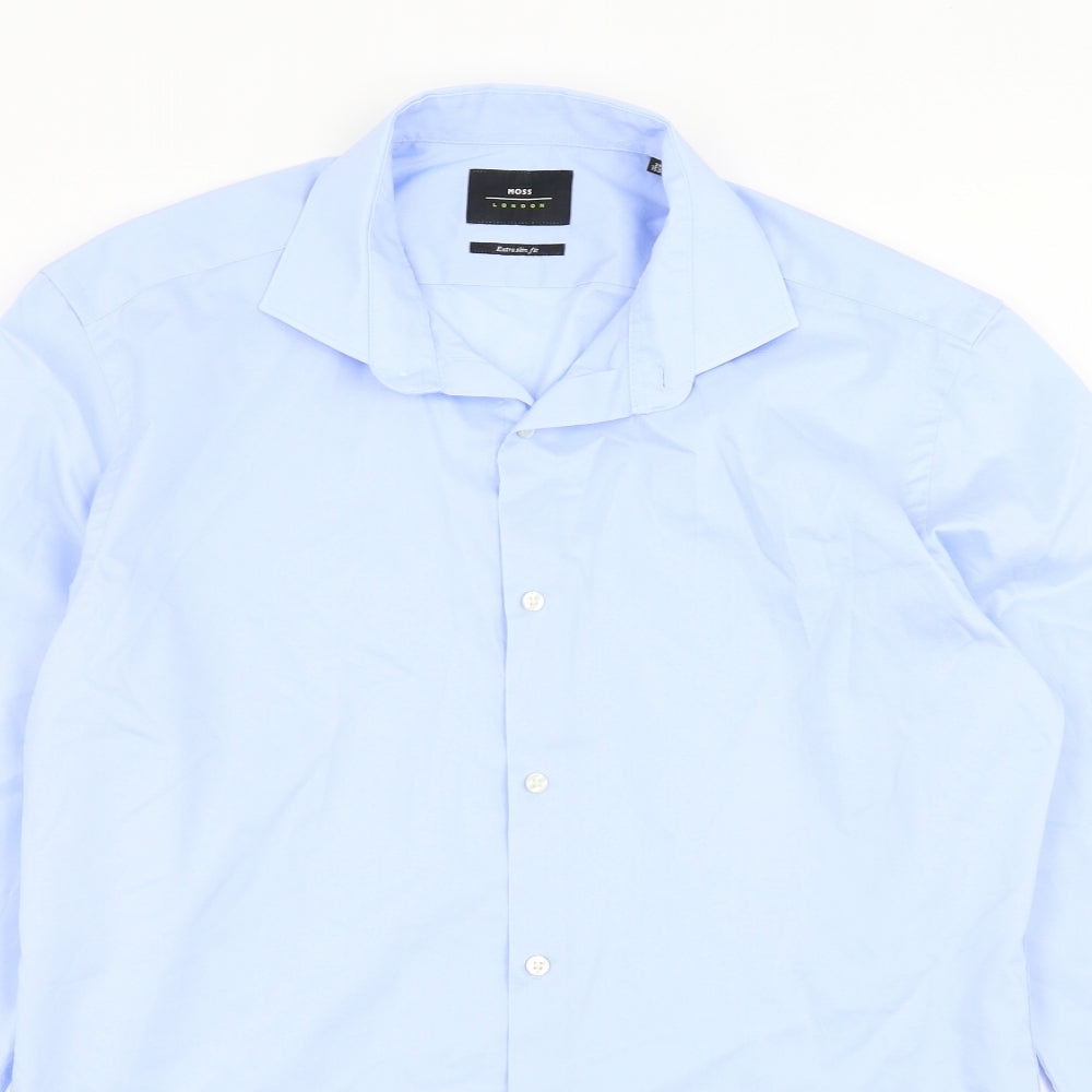MOSS Mens Blue    Dress Shirt Size 15.5  - extra slim fit