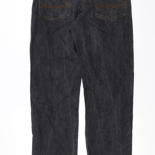 Debenhams Mens Grey  Denim Straight Jeans Size 34 in L31 in