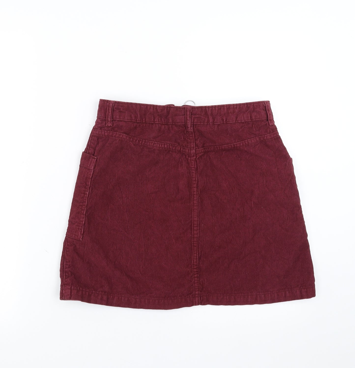 Topshop Womens Purple  Corduroy A-Line Skirt Size 10