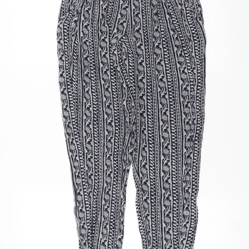 Monsoon Womens Blue Floral  Trousers  Size S L29 in