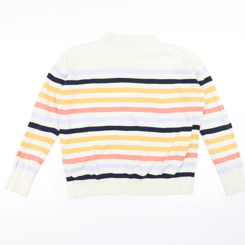 Marks and Spencer Womens Multicoloured Striped  Pullover Jumper Size M