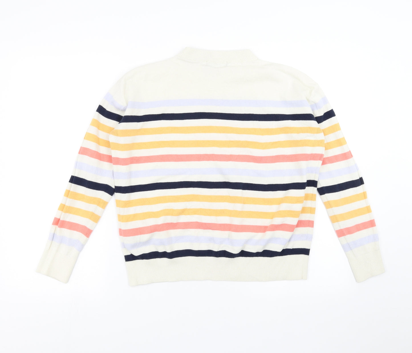 Marks and Spencer Womens Multicoloured Striped  Pullover Jumper Size M
