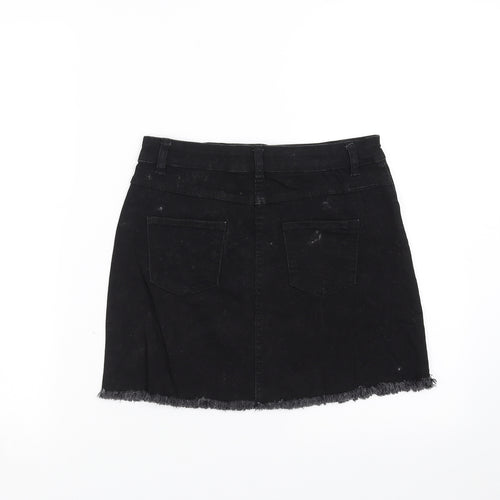 Blue Zoo Girls Black  Denim A-Line Skirt Size 11 Years