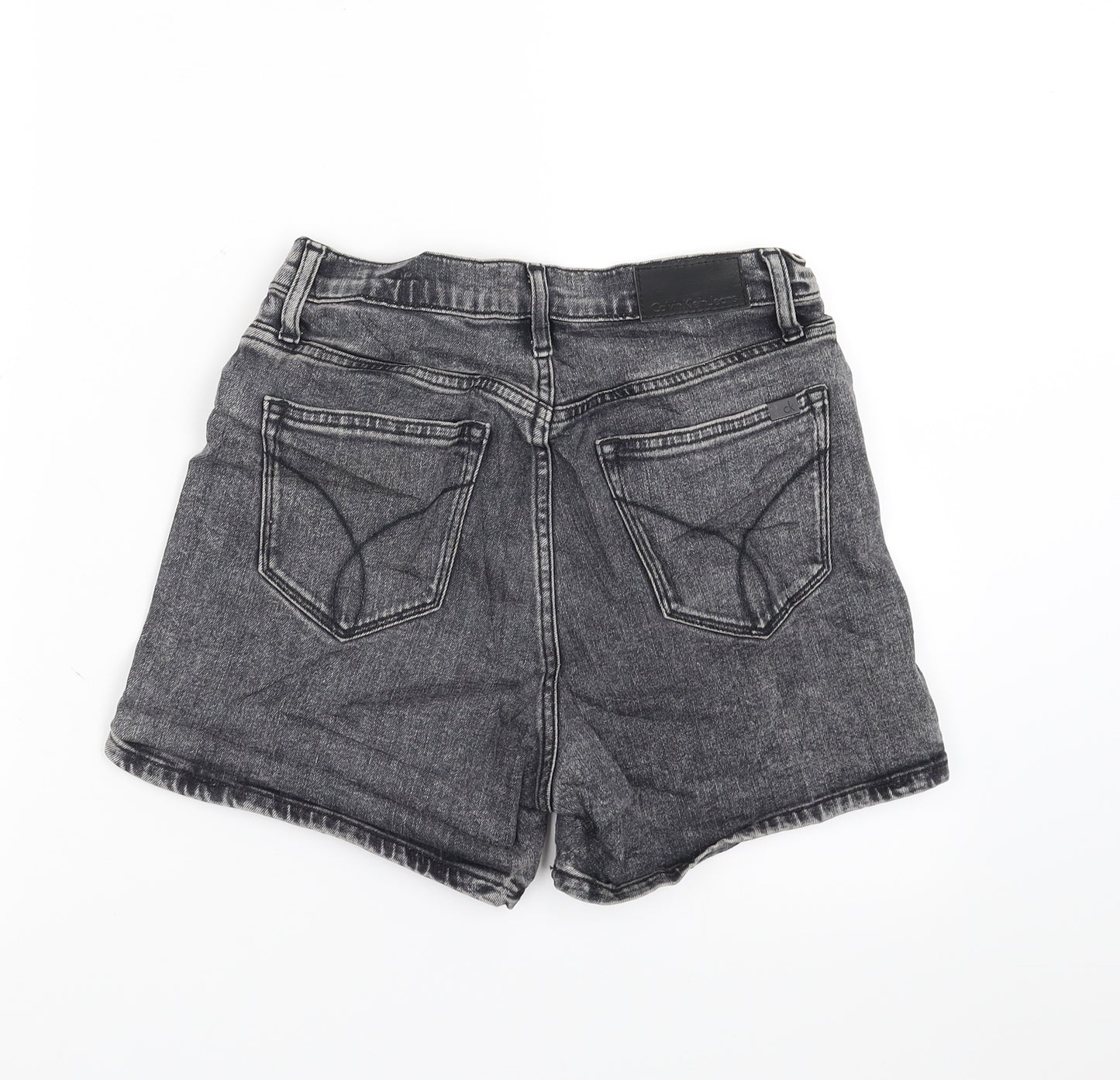 Calvin Klein Jeans Womens Grey  Denim Hot Pants Shorts Size 27 in
