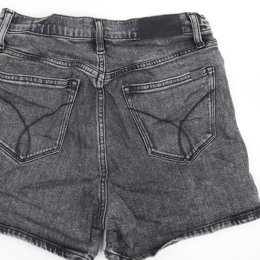 Calvin Klein Jeans Womens Grey  Denim Hot Pants Shorts Size 27 in
