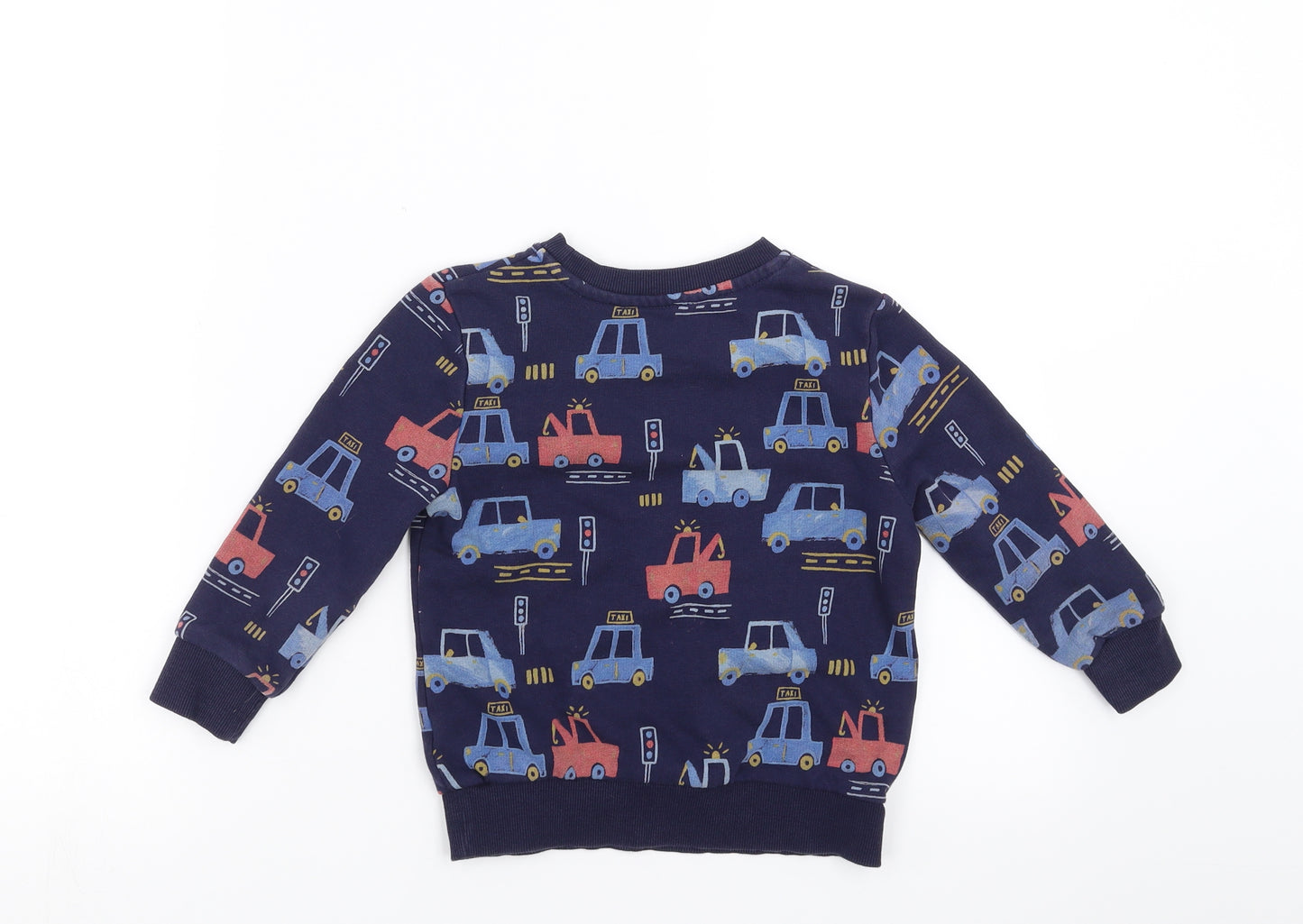 George Boys Blue   Pullover Sweatshirt Size 2-3 Years  - car pattern