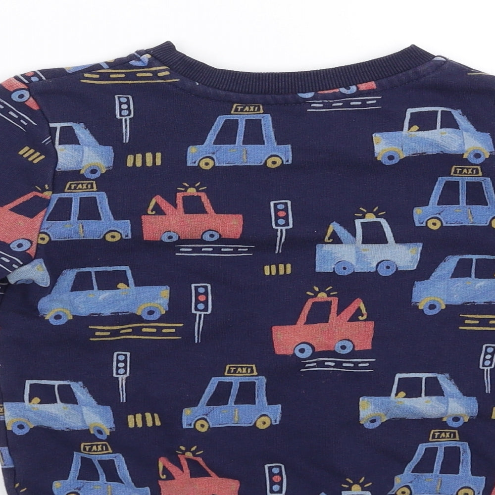 George Boys Blue   Pullover Sweatshirt Size 2-3 Years  - car pattern