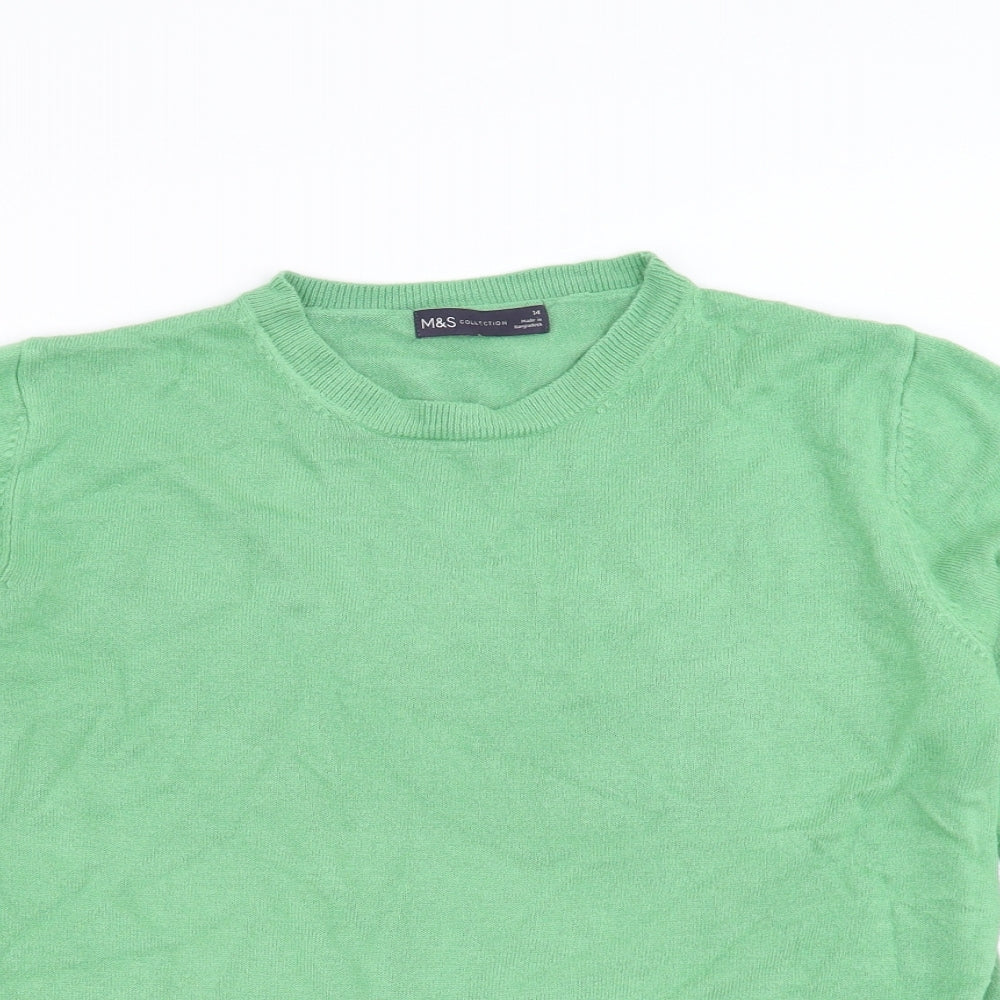 Marks and Spencer Womens Green   Pullover Jumper Size 14