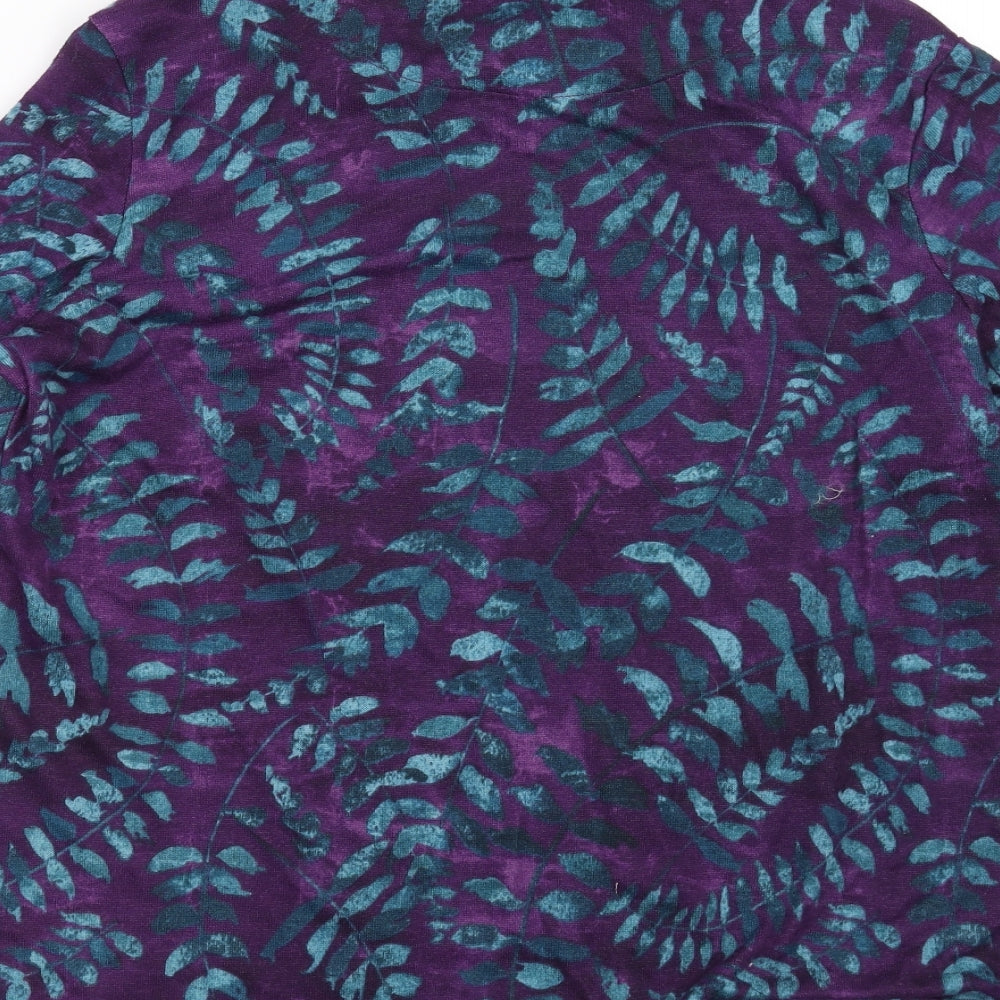 Honor Milburn  Womens Purple Floral  Pullover Jumper Size 18  - Leaf Pattern