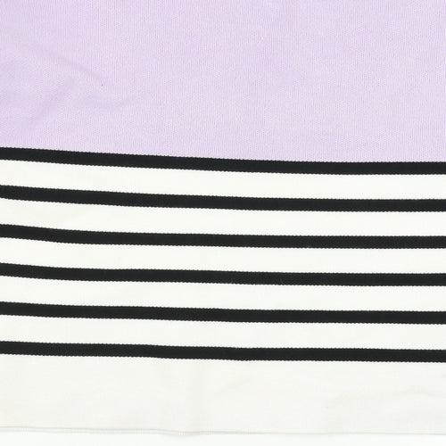 New Look Womens Purple Striped  Pullover Jumper Size L