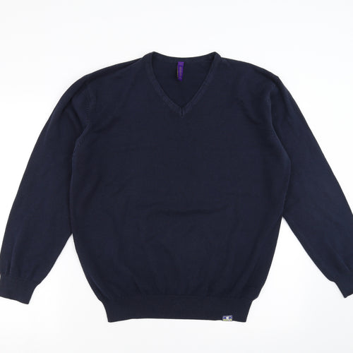 Henbury Mens Blue   Pullover Jumper Size L