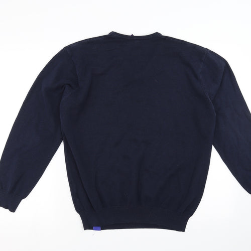Henbury Mens Blue   Pullover Jumper Size L