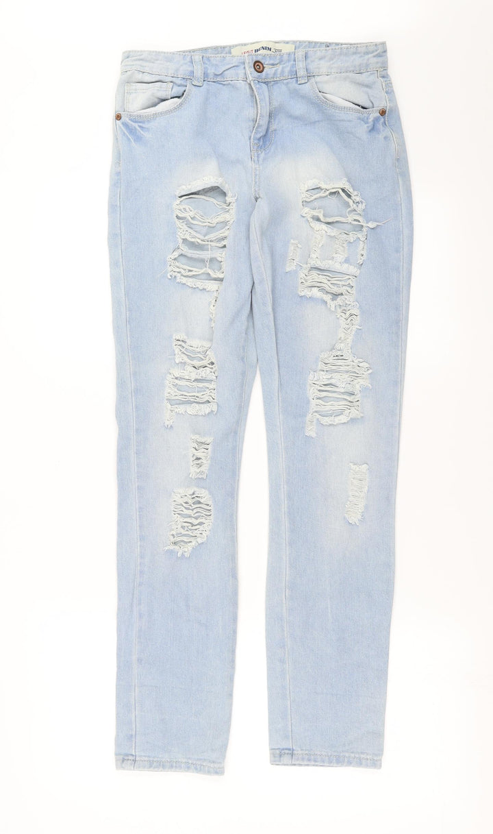 legit denim Womens Blue Denim Straight Jeans Size 6 L30 in - distressed