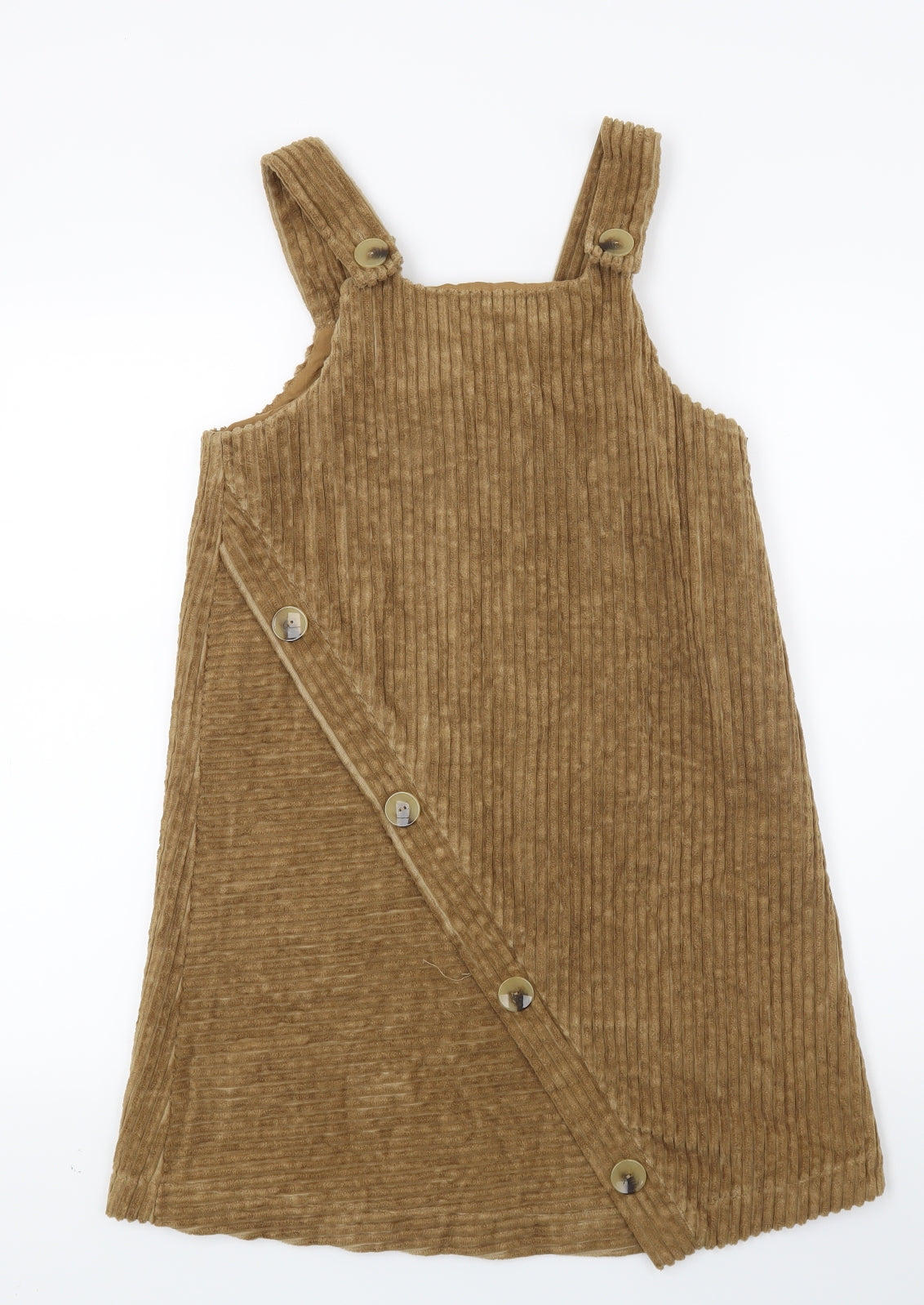 Zara Girls Brown  Corduroy Pinafore/Dungaree Dress  Size 13 Years
