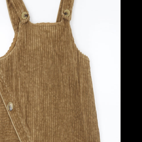 Zara Girls Brown  Corduroy Pinafore/Dungaree Dress  Size 13 Years