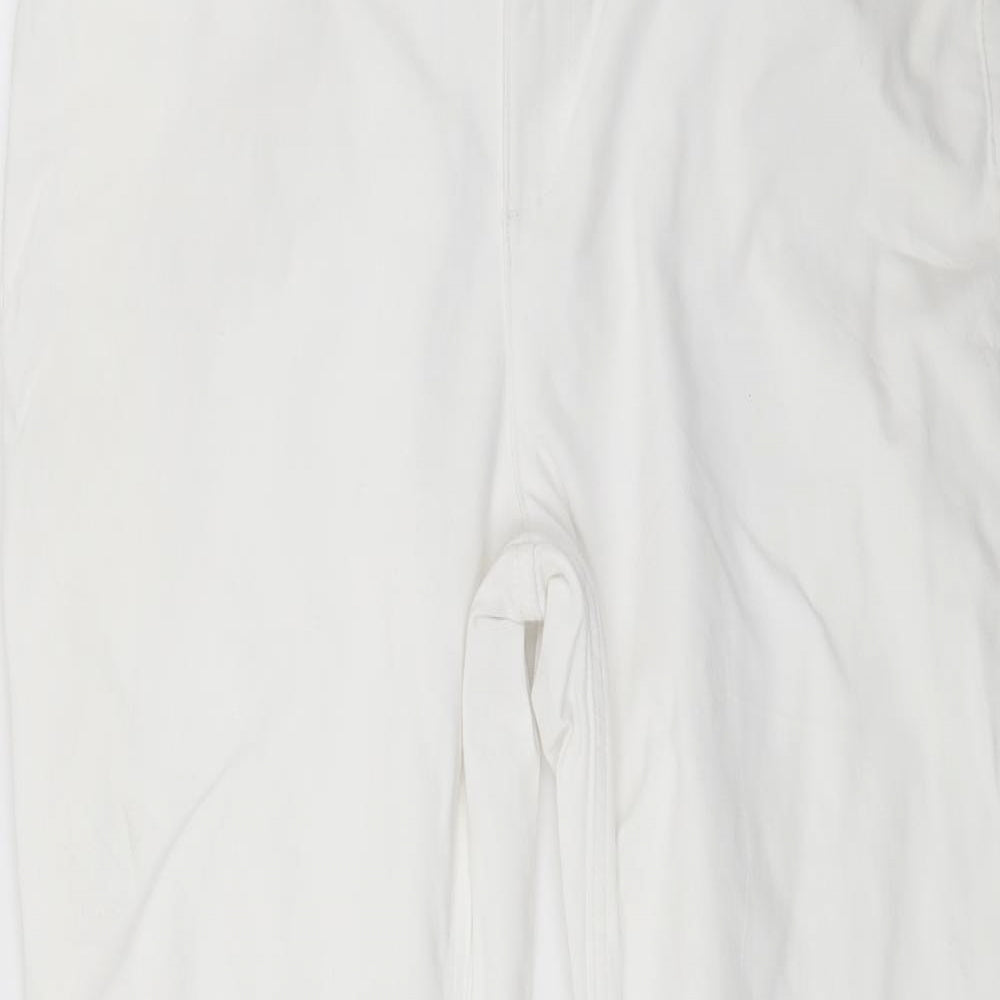 Marks and Spencer Womens White  Denim Straight Jeans Size 18 L27 in