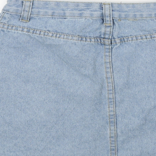 PRETTYLITTLETHING Womens Blue  Denim Mini Skirt Size 6