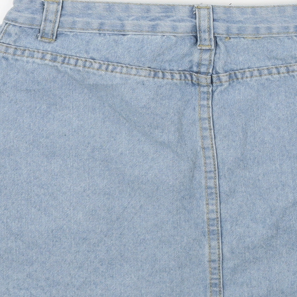 PRETTYLITTLETHING Womens Blue  Denim Mini Skirt Size 6
