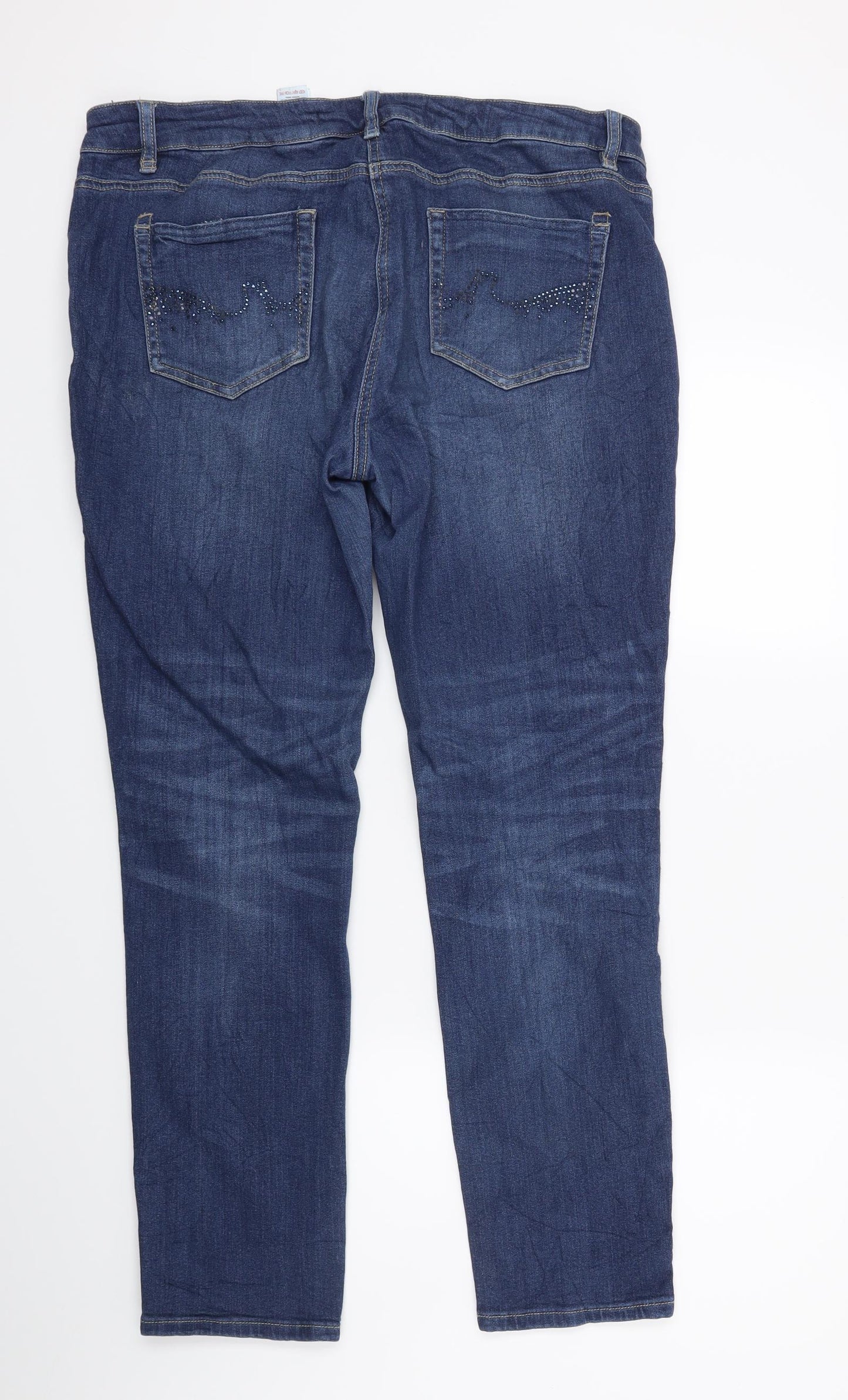 NEXT Womens Blue  Denim Skinny Jeans Size 14 L26 in