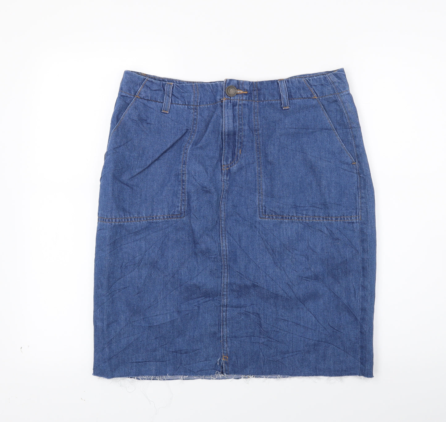 Marks and Spencer Womens Blue  Denim A-Line Skirt Size 12