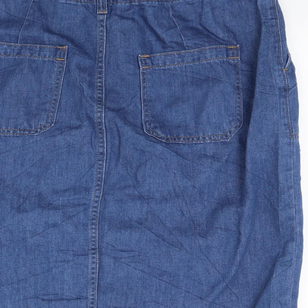 Marks and Spencer Womens Blue  Denim A-Line Skirt Size 12