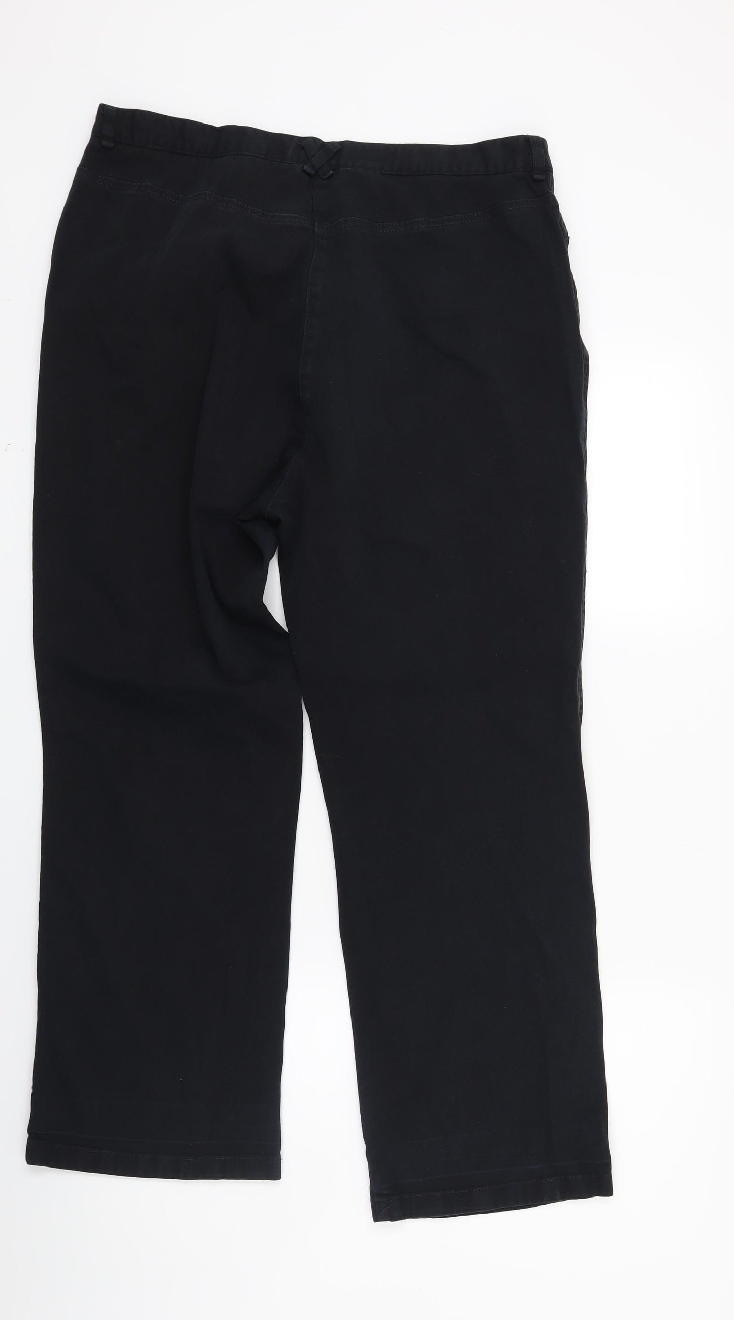 Berkertex Womens Black  Denim Straight Jeans Size 16 L24 in